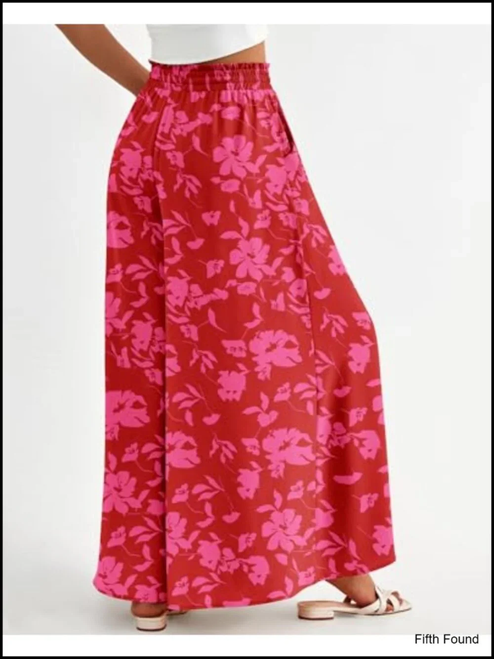 Wide Leg High Waisted Flowy Palazzo Pants with Pockets